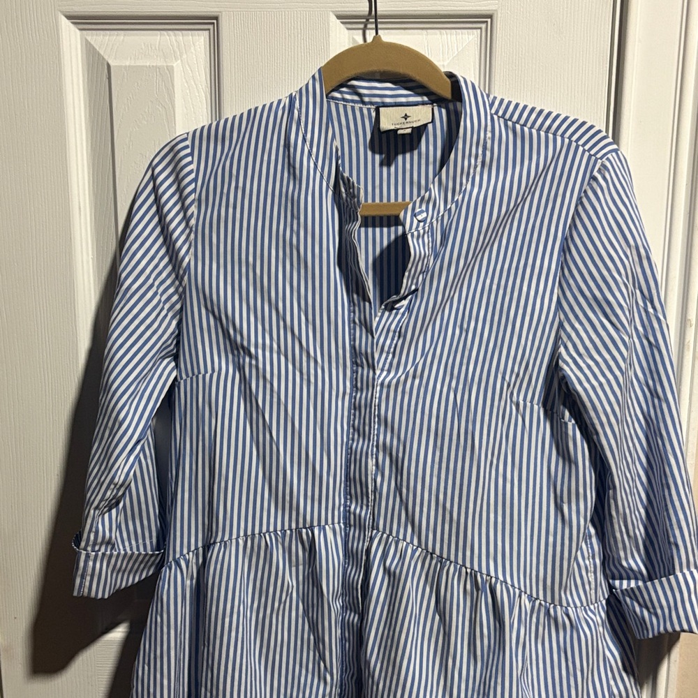 Tuckernuck Blue and White Striped Mini Dress